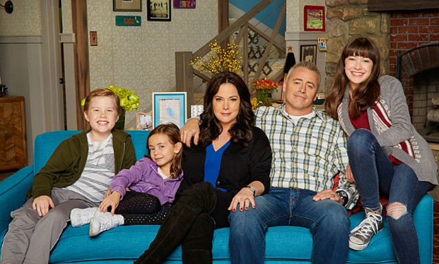 Pictured (L-R) Matthew McCann as Teddy, Hala Finley as Emme, Liza Snyder as Andi, Matt LeBlanc as Adam and Grace Kaufman as Kate of the CBS series MAN WITH A PLAN, premieres Monday, Oct. 24 on the CBS Television Network Photo: Monty Brinton/CBS ÃÂ©2016 CBS Broadcasting, Inc. All Rights Reserved