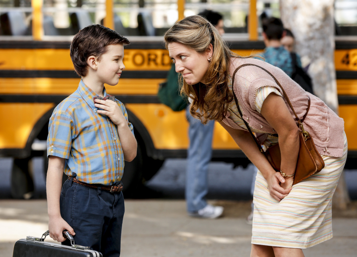 YOUNG SHELDON is a new half-hour, single-camera comedy created by Chuck Lorre and Steven Molaro, that introduces "The Big Bang Theory's" Sheldon Cooper (Iain Armitage), a 9-year-old genius living with his mother (Zoe Perry), father and two siblings in East Texas and going to high school. YOUNG SHELDON will have a special Monday launch behind the season premiere of THE BIG BANG THEORY on Sept. 25 (8:30-9:00 PM, ET/PT). On Nov. 2, YOUNG SHELDON will move to its regular time period, Thursdays (8:30-9:00 PM, ET/PT) on the CBS Television Network. Photo: Robert Voets/CBS ÃÂ©2017 CBS Broadcasting, Inc. All Rights Reserved.