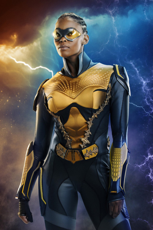 Black Lightning -- Image BLK_FIRST_LOOK_THUNDER.jpg -- Pictured: Nafessa Williams as Thunder -- Photo: Bob Mahoney/The CW -- © 2018 The CW Network, LLC. All rights reserved.